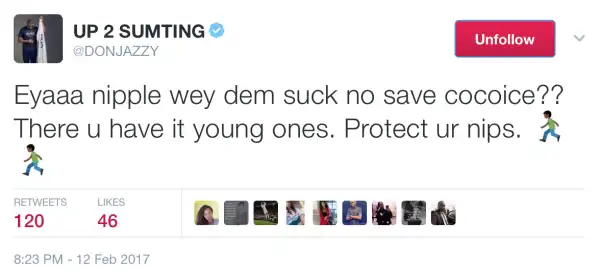 " Nipple No Save You ", "Protect Your Nipples": Don Jazzy Shades BBA Cocoice After She Was Evicted